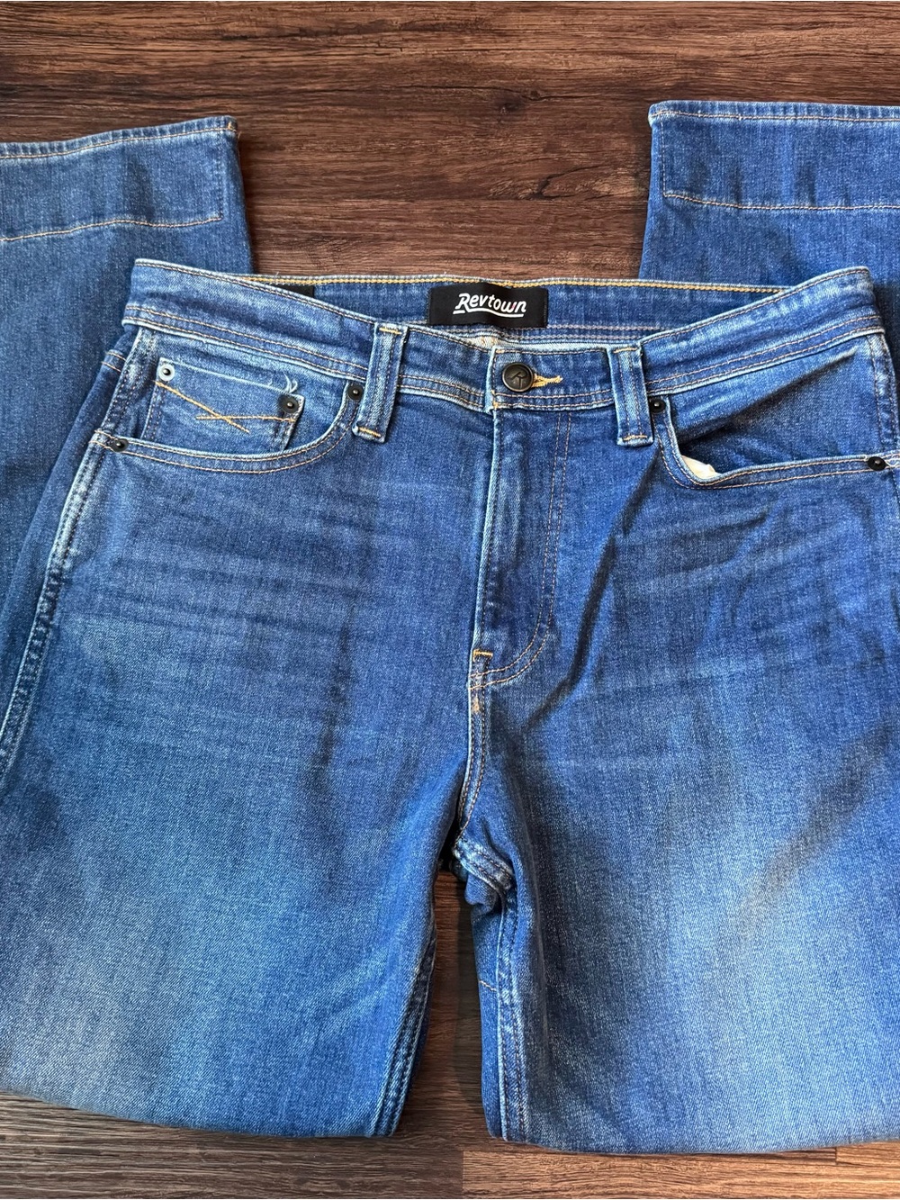 Revtown Men's Jeans Size 32x30 Blue Automatic Decade Denim Reinforced Relaxed